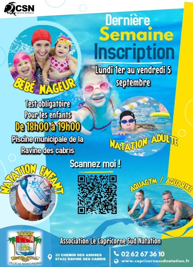 📢 Dernière semaine d’inscriptions 2025-2026 ! 🏊‍♀️💦