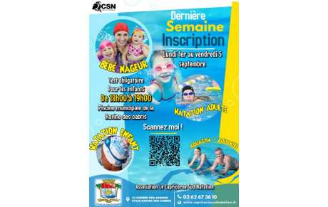 📢 Dernière semaine d’inscriptions 2025-2026 ! 🏊‍♀️💦